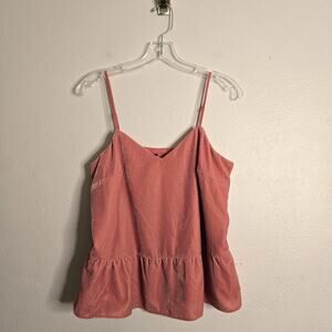 NEW J. Crew Pink Velvet Peplum Cami Tank Top Size 6 Ballerina Fairycore Layering